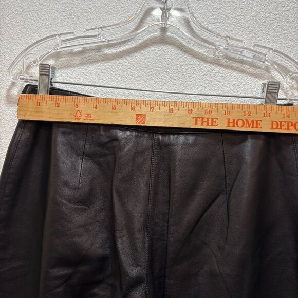 Ron Leal Women’s Vtg Black Leather Pants Size 10 Made In Canada - Picture 7 of 10